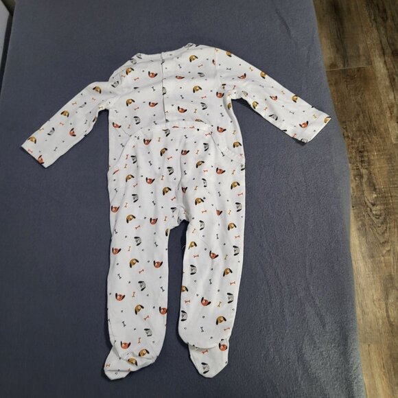 bout'chou Baby 6M Footie Sleeper One Piece Pajamas Puppies Dogs Set of 2 NWT - Picture 5 of 9